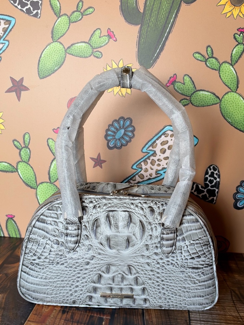 PERFECT EYE NWT BRAHMIN ANGIE DOVE ALDEN ROAD PRETTY GREY SOFT SHOULDER BAG $345